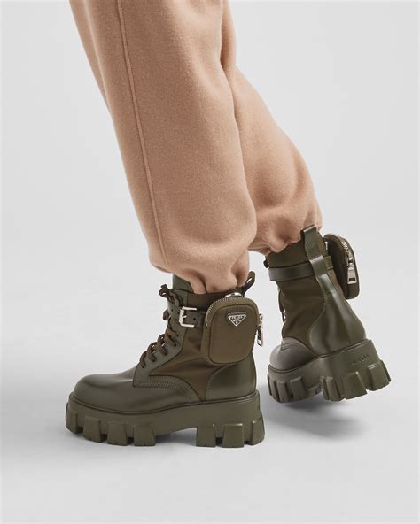 prada boot heels|prada combat boots with pouches.